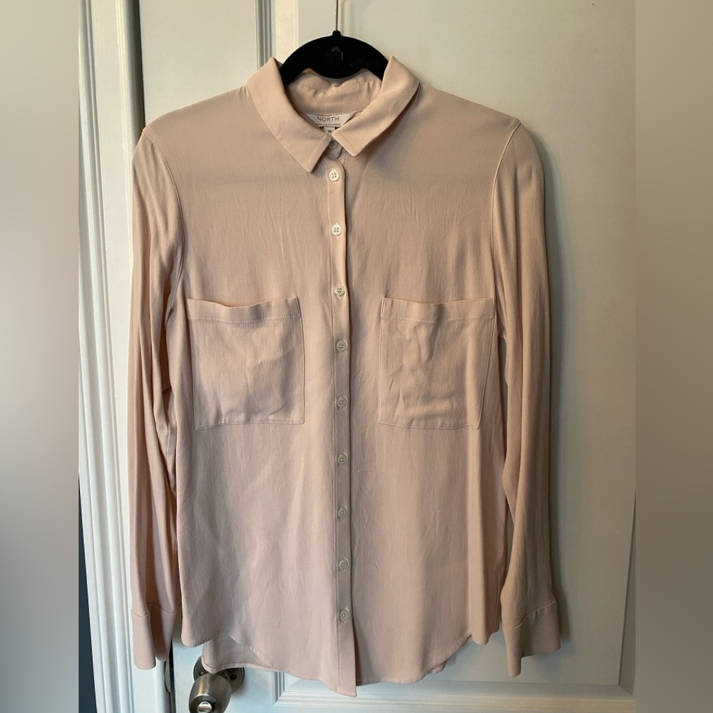 North Blouse shirt, British brand, size US 8, Blush Pink